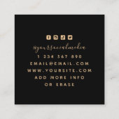 Mystic Night Owl Tattoo Artist Studio Social Media Vierkante Visitekaartje (Achterkant)