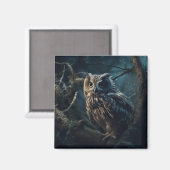 Mystic Night Uil - Midnight Vigil Magneet (Voorkant / Achterkant)