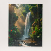 Mystic Oerwoud Herfsten - Serene Waterval Art Puzz Legpuzzel (Verticaal)