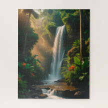 Mystic Oerwoud Herfsten - Serene Waterval Art Puzz