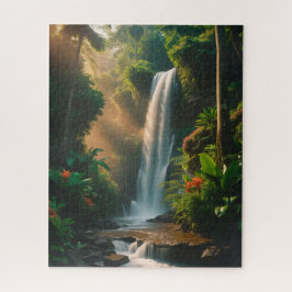 Mystic Oerwoud Herfsten - Serene Waterval Art Puzz Legpuzzel