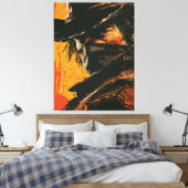 Mystic Outlaw: Vurige Westerne blik Canvas Afdruk (Insitu (Slaapkamer))