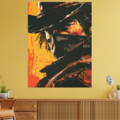 Mystic Outlaw: Vurige Westerne blik Canvas Afdruk (Insitu (Woonkamer))