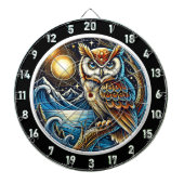 Mystic Owl Starlit Dartboard Design Dartbord (Voorkant)