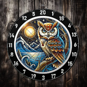 Mystic Owl Starlit Dartboard Design Dartbord