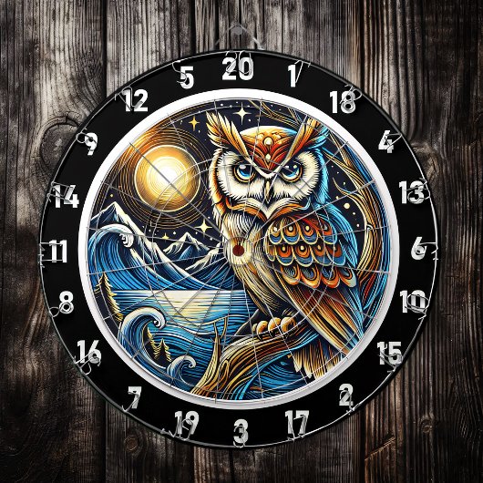 Mystic Owl Starlit Dartboard Design Dartbord