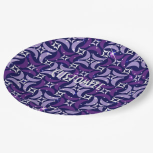 Mystic Paarse Moons Pattern Borden Papieren Bordje
