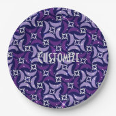 Mystic Paarse Moons Pattern Borden Papieren Bordje (Voorkant)
