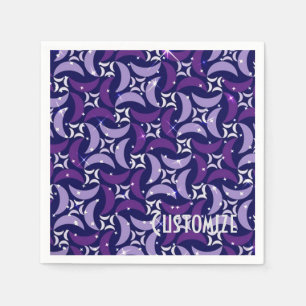 Mystic Paarse Moons Pattern Napkins Servetten
