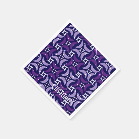Mystic Paarse Moons Pattern Napkins Servetten (Hoek)