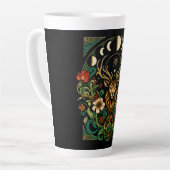 Mystic Pagan Stag en Maan Fase Latte Mok (Linkerhoek)