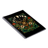 Mystic Pagan Stag en Maan Fase Notitieboek (Rechterzijde)