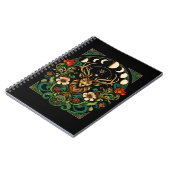 Mystic Pagan Stag en Maan Fase Notitieboek (Linkerzijde)