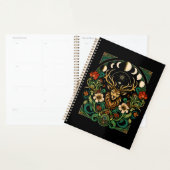 Mystic Pagan Stag en Maan Fase Planner (Display)