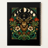 Mystic Pagan Stag en Maan Fase Planner (Achterkant)