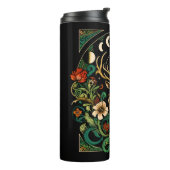 Mystic Pagan Stag en Maan Fase Thermosbeker (Gedraaid links)