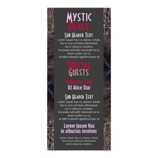 Mystic Peace #02 Event Flyer Reclamekaart (Achterkant)