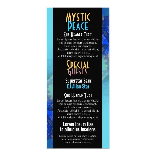 Mystic Peace Event Flyer Reclamekaart (Achterkant)