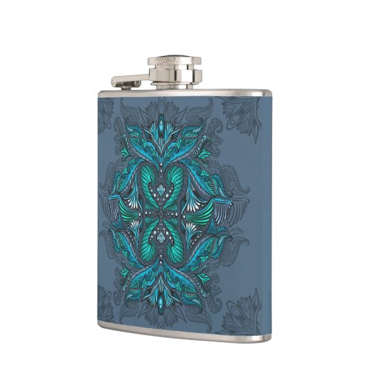 Mystic Peacock Feathers Heupfles (Links)