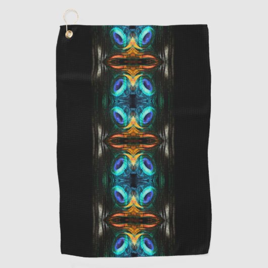Mystic Peacock Mirage Golfhanddoek (Voorkant)