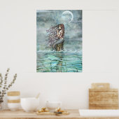 Mystic Pearl Mermaid Fantasy Art Poster Print (Keuken)