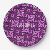 Mystic Pink Moons Pattern Paper Borden Papieren Bordje (Voorkant)