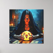 Mystic Psychic Fortune Teller Design Canvas Afdruk (Voorkant)
