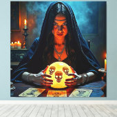 Mystic Psychic Fortune Teller Design Canvas Afdruk (Insitu (Houten vloer))