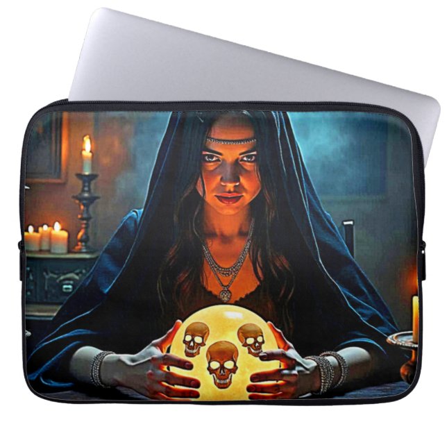 Mystic Psychic Fortune Teller Design Laptop Sleeve (Voorkant)
