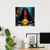 Mystic Psychic Fortune Teller Design Poster (Thuiskantoor)