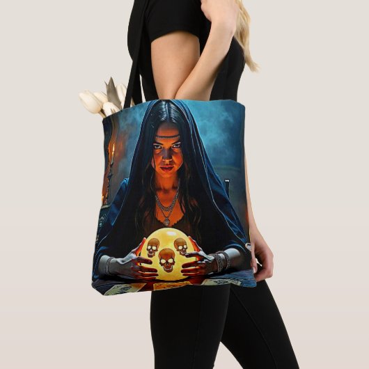Mystic Psychic Fortune Teller Design Tote Bag (Dichtbij)