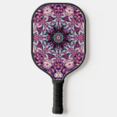 Mystic Purple Bioluminescent Kaleidoscope Art Pickleball Paddle (Achterkant)