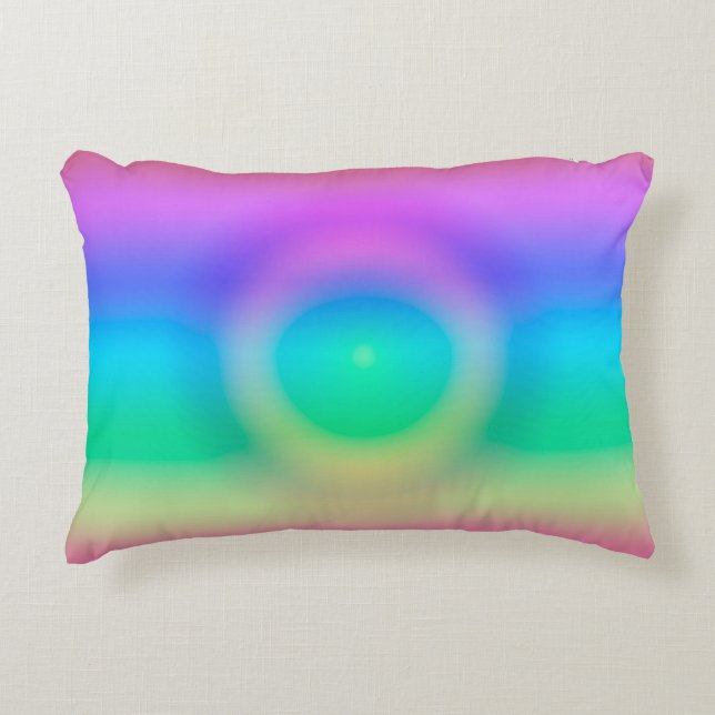 Mystic Rainbow Eye Ombre Accent Kussen (Voorkant)