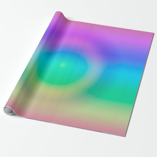 Mystic Rainbow Eye Ombre Cadeaupapier (Uitgerold)
