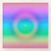 Mystic Rainbow Eye Ombre Glazen Onderzetter (Voorkant)