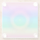 Mystic Rainbow Eye Ombre Glazen Onderzetter (Achterkant)