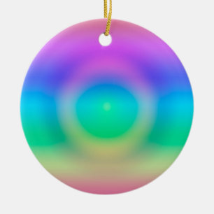 Mystic Rainbow Eye Ombre Keramisch Ornament
