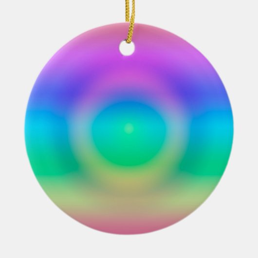 Mystic Rainbow Eye Ombre Keramisch Ornament (Voorkant)