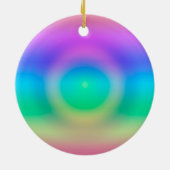 Mystic Rainbow Eye Ombre Keramisch Ornament (Achterkant)