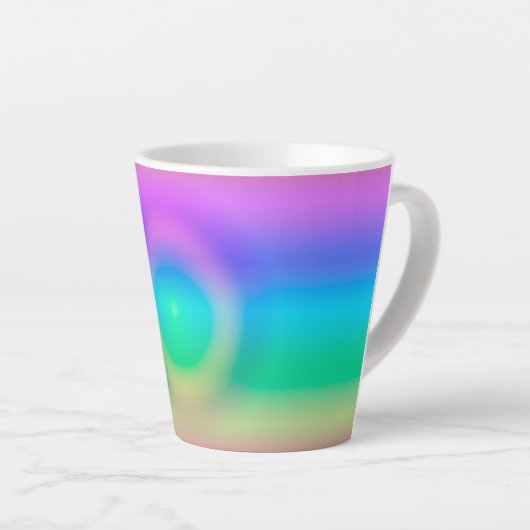Mystic Rainbow Eye Ombre Latte Mok (Rechterhoek)