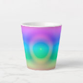 Mystic Rainbow Eye Ombre Latte Mok (Voorkant)