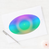 Mystic Rainbow Eye Ombre Ovale Sticker (Envelop)