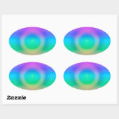 Mystic Rainbow Eye Ombre Ovale Sticker (Vel)