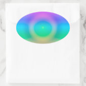 Mystic Rainbow Eye Ombre Ovale Sticker (Tas)
