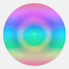 Mystic Rainbow Eye Ombre Ronde Sticker