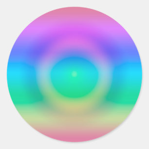 Mystic Rainbow Eye Ombre Ronde Sticker
