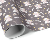 Mystic Ram Zodiac Night Bunny en Ram Cadeaupapier (Rol Hoek)