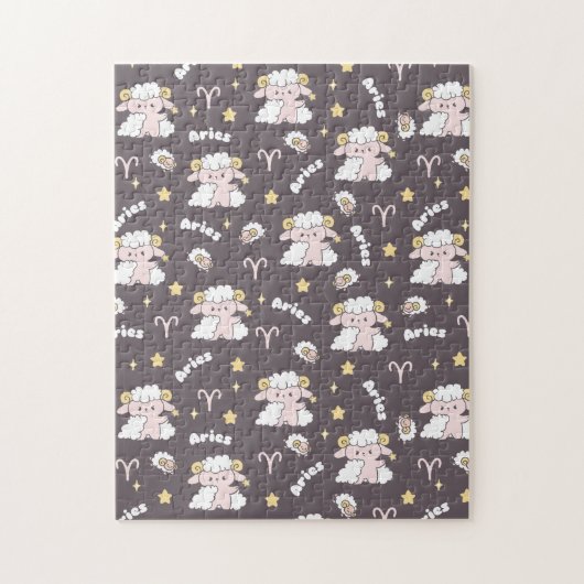 Mystic Ram Zodiac Night Bunny en Ram Legpuzzel (Verticaal)