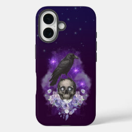 Mystic Raven and Skull - Gotische esthetiek iPhone 16 Hoesje