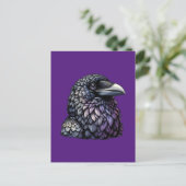 Mystic Raven Art Briefkaart (Staand voorkant)